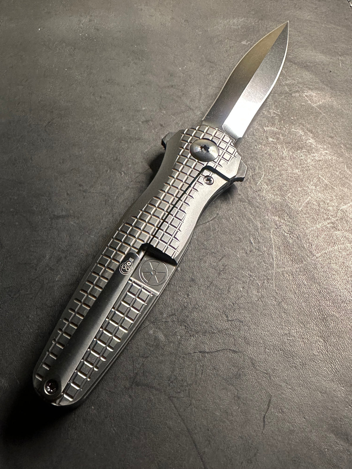 Full size Frag DLC blackout Liability stone polished DLC blade