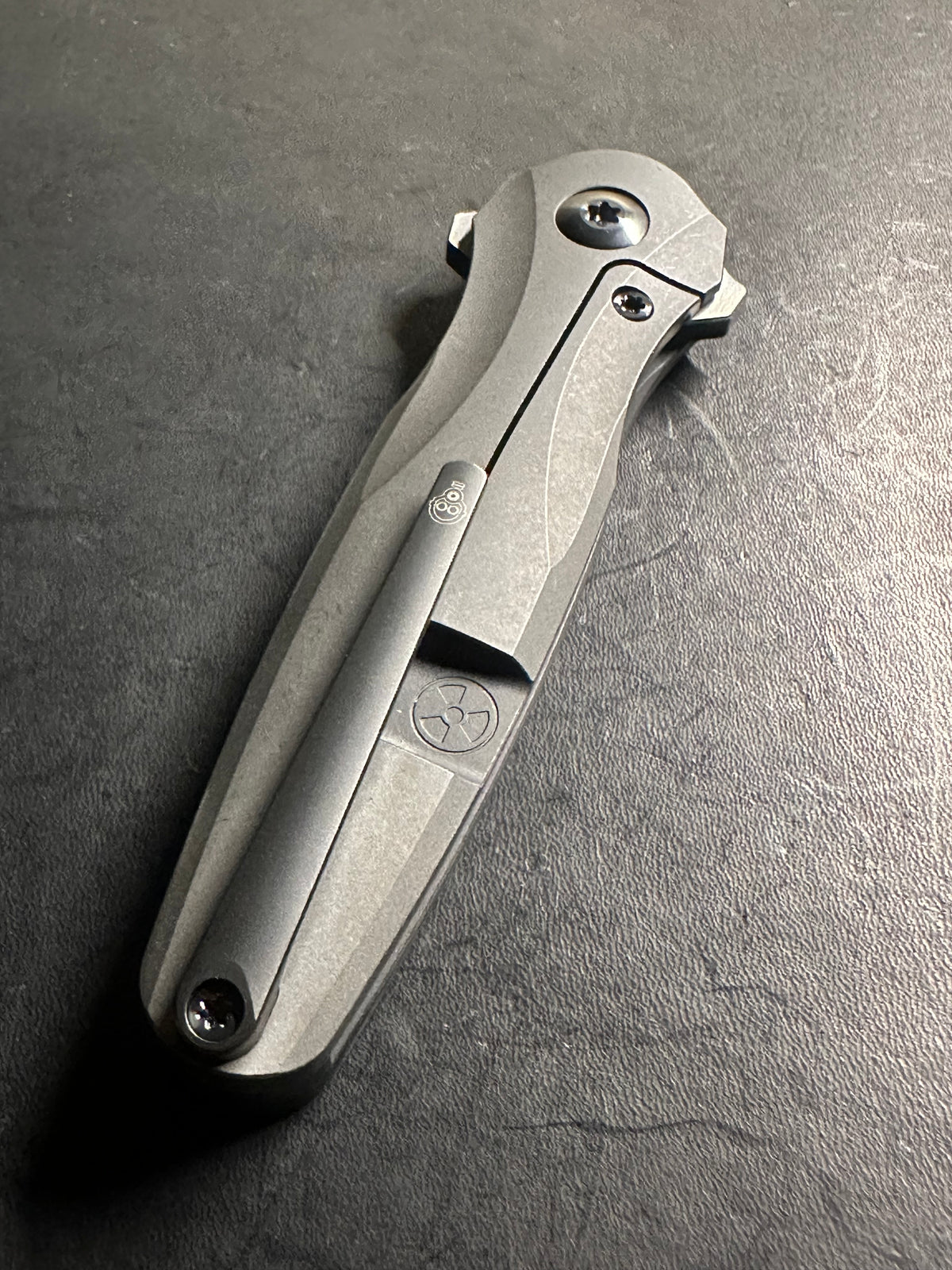 Mini DLC blackout smooth finish Liability satin DLC blade